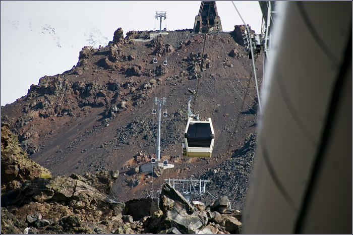 Эльбрус. Вид на первый подъёмник сверху