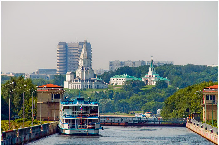 Москва-река. Шлюз 10 в Коломенском